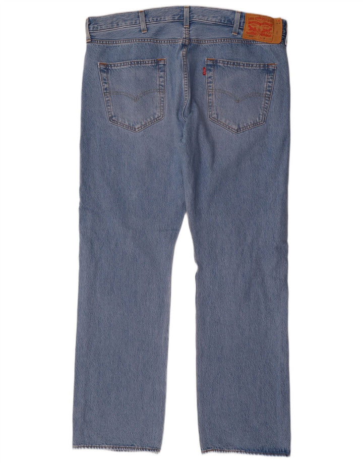 Levi's Mens 501 Distressed Straight Jeans W38 L32 Blue Cotton