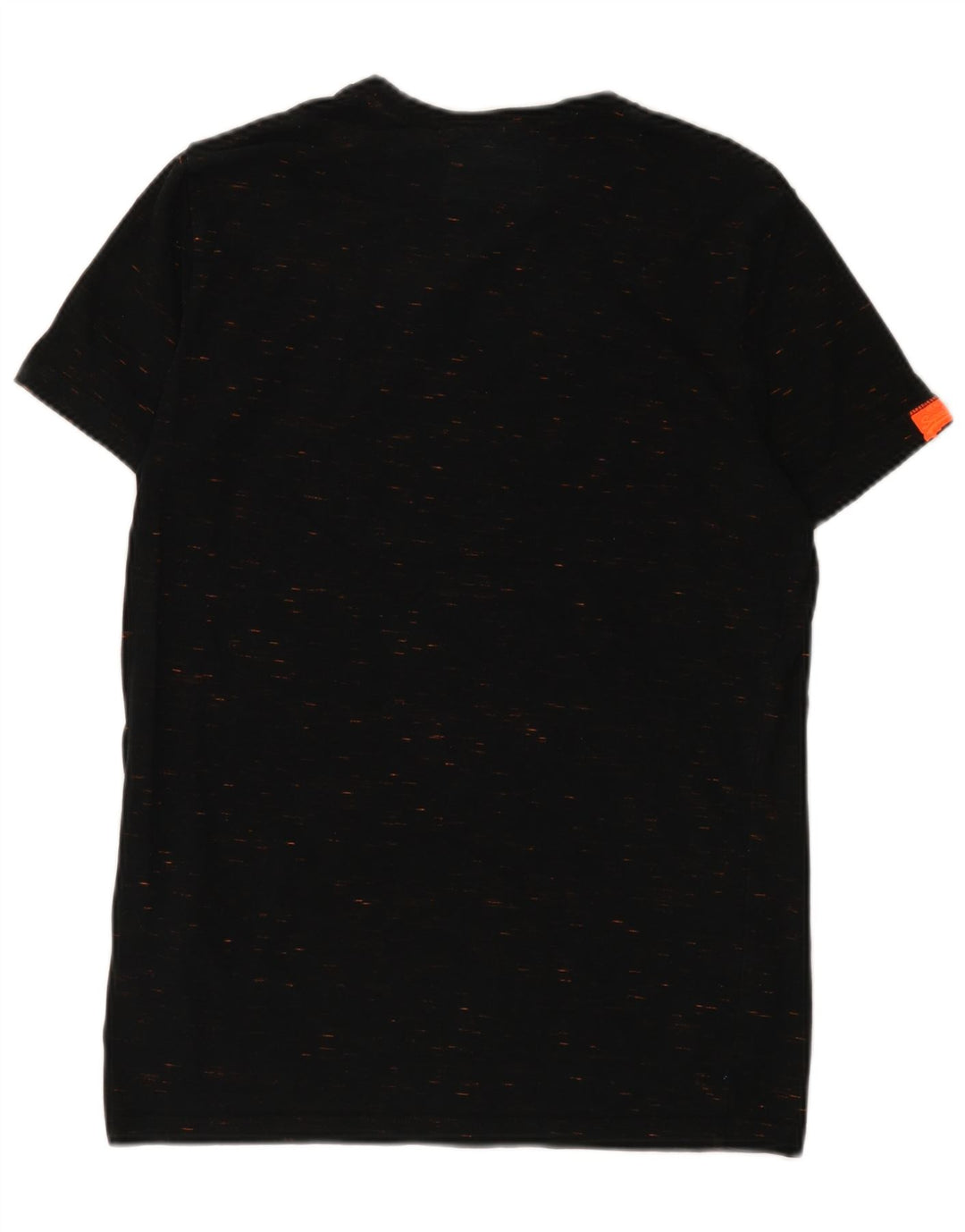 Superdry Mens T-Shirt Top Medium Black Flecked Cotton