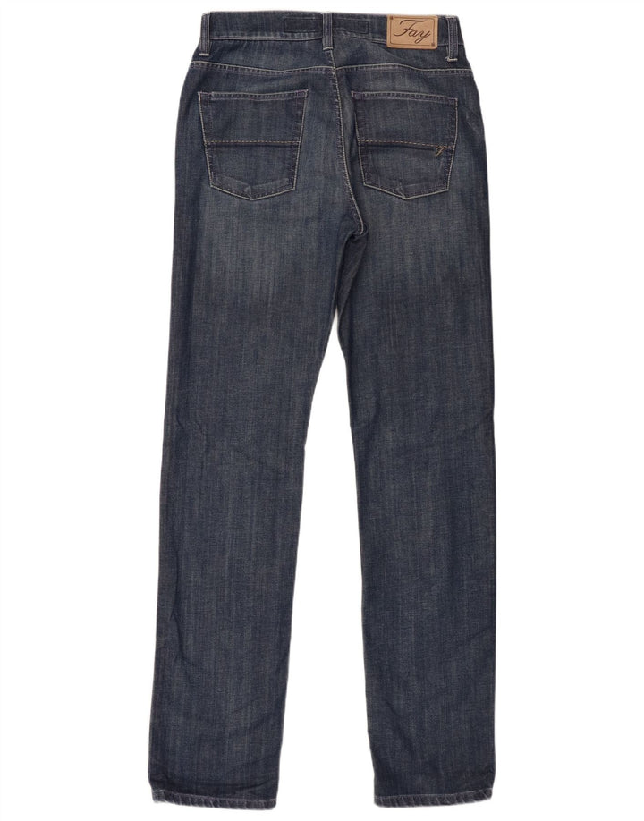 Fay Mens Slim Jeans W34 L33 Blue Cotton