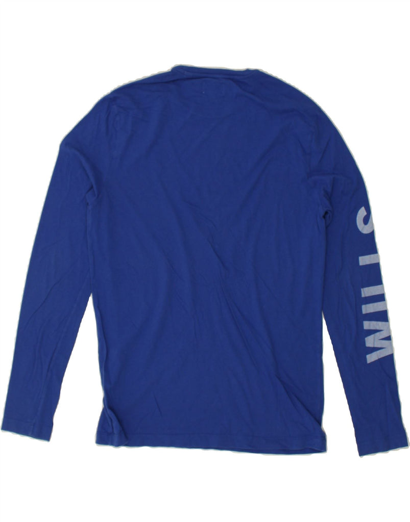 JACK WILLS Mens Graphic Top Long Sleeve Small Blue Cotton | Vintage Jack Wills | Thrift | Second-Hand Jack Wills | Used Clothing | Messina Hembry 