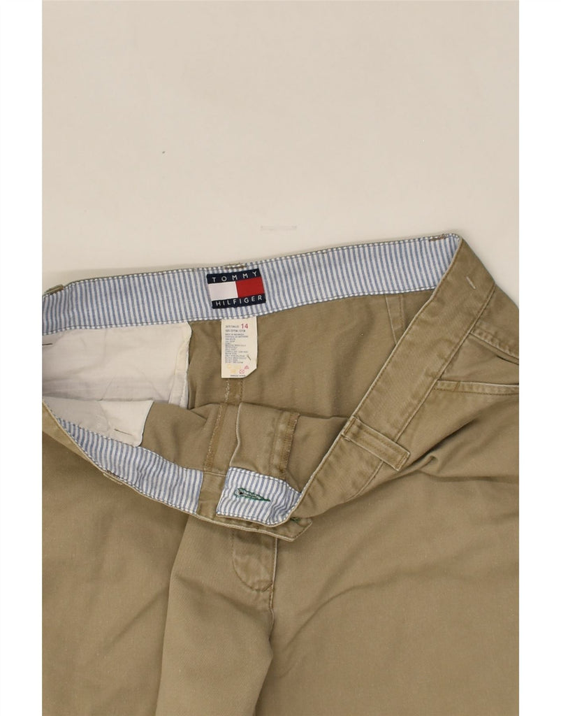 TOMMY HILFIGER Womens Tapered Chino Trousers US 14 XL W34 L29 Brown Cotton | Vintage Tommy Hilfiger | Thrift | Second-Hand Tommy Hilfiger | Used Clothing | Messina Hembry 