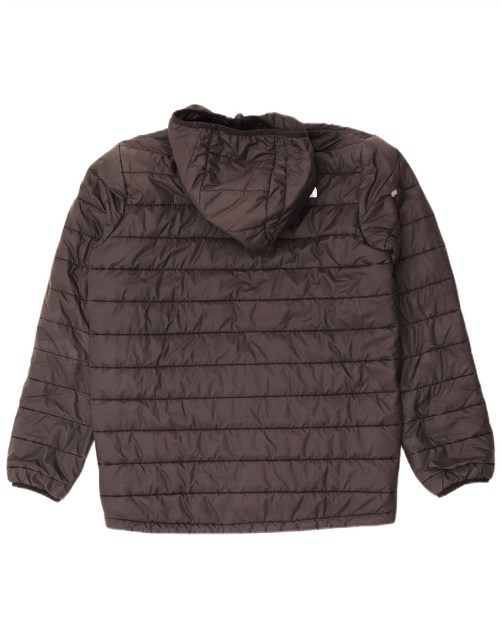 The North Face Boys Hooded Padded Jacket 14-15 Years XL Black Polyester