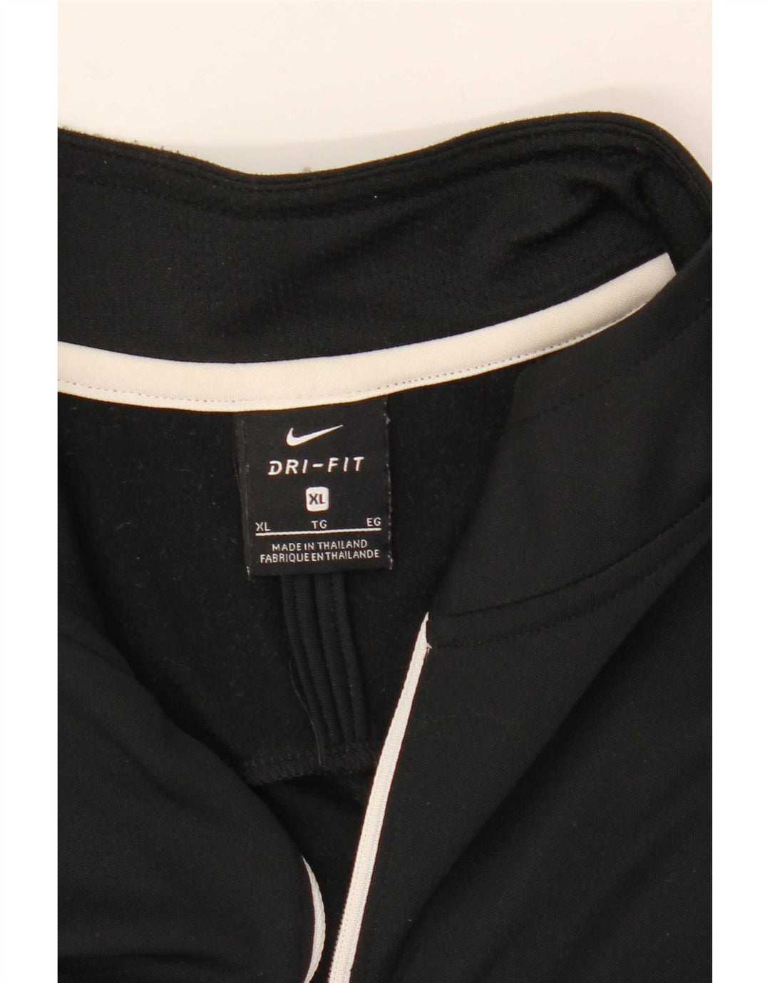 Nike Mens Dri Fit Zip Neck Pullover Tracksuit Top XL Black Colourblock