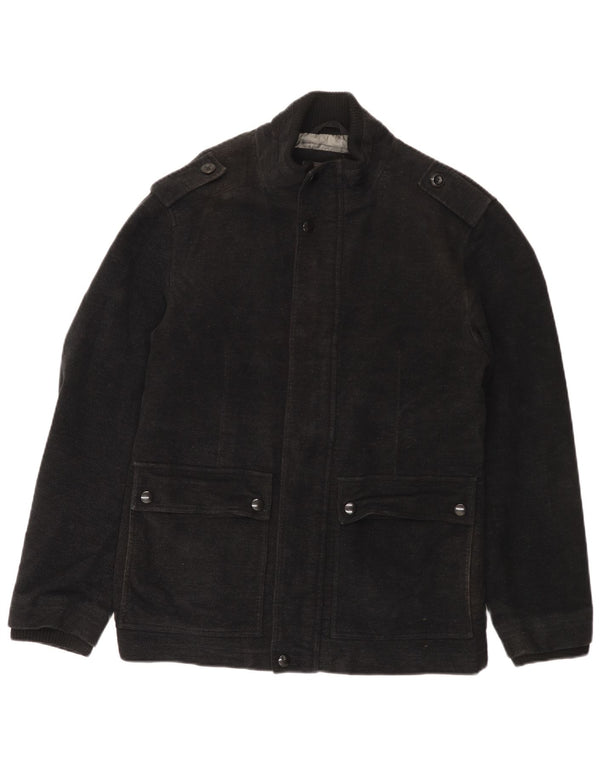 Marks & Spencer Mens Military Jacket UK 36 Small Black Cotton