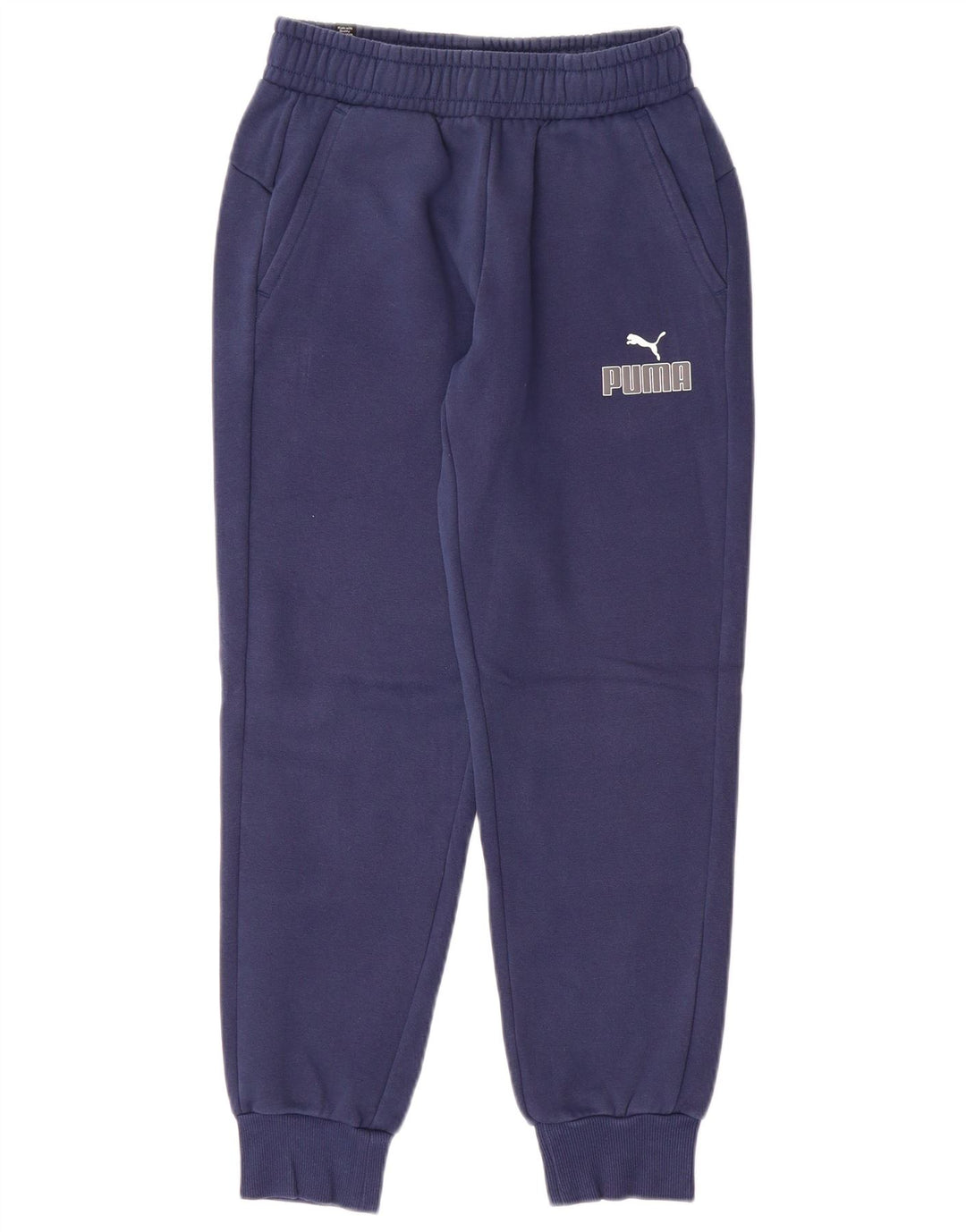 PUMA Mens Tracksuit Trousers Joggers Small  Navy Blue Cotton