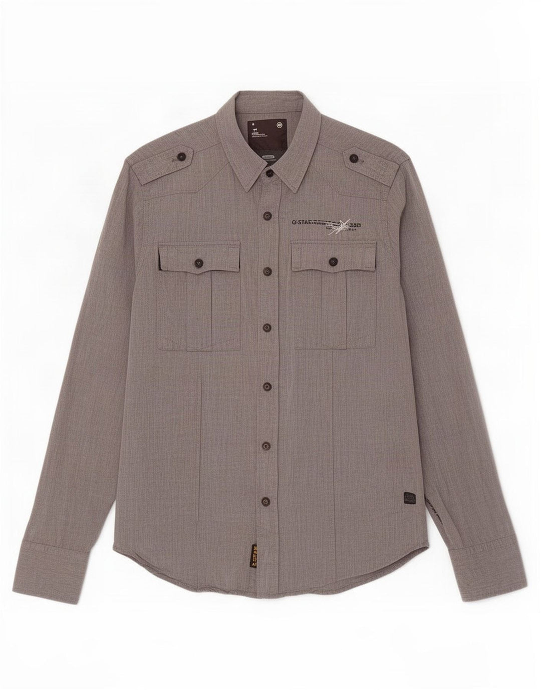 G-Star Mens Military Shirt Medium Grey Cotton