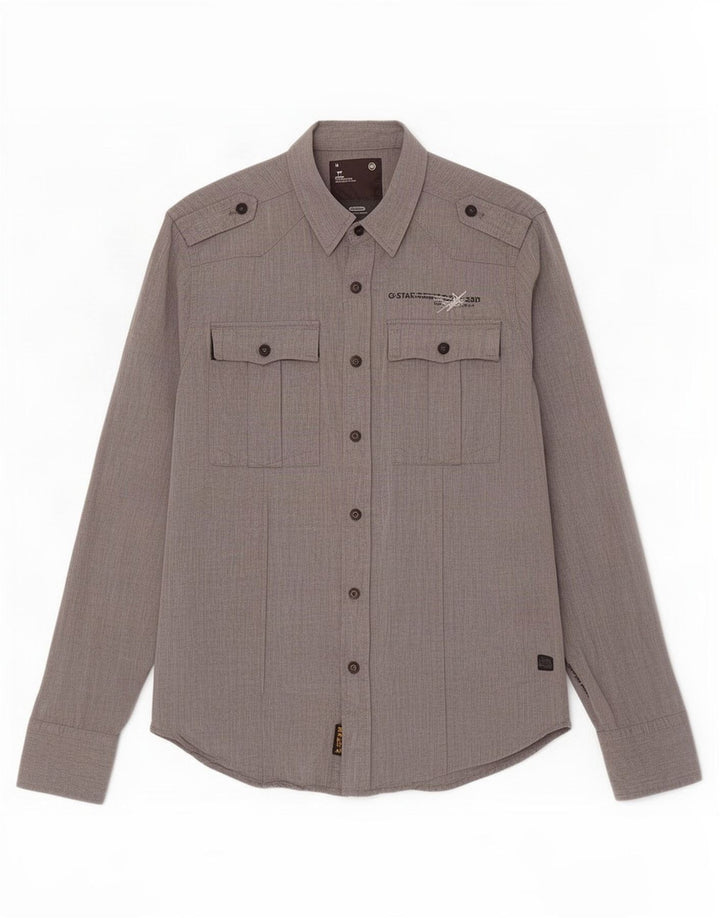 G-Star Mens Military Shirt Medium Grey Cotton
