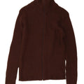 Zara Womens Cardigan Sweater UK 14 Medium Brown Wool