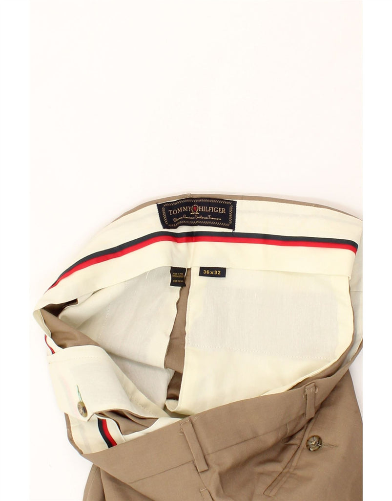 TOMMY HILFIGER Mens Straight Chino Trousers W36 L32 Beige Vintage Tommy Hilfiger and Second-Hand Tommy Hilfiger from Messina Hembry 