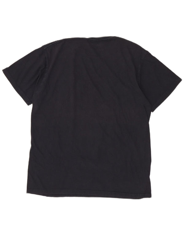 HARD ROCK CAFE Mens Munich Graphic T-Shirt Top Medium Navy Blue Cotton