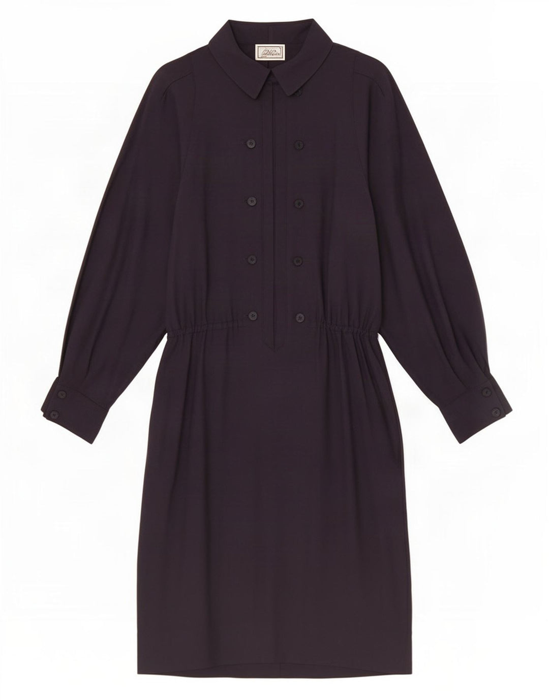 Luisa Spagnoli Womens A-Line Dress IT 44 Medium Navy Blue Wool