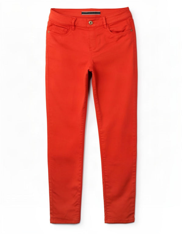 Massimo Dutti Womens Skinny Jeans EU 38 Small W28 L24 Red Cotton