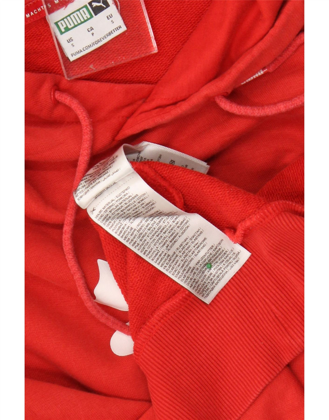 Puma Mens Graphic Hoodie Jumper Small Red Cotton