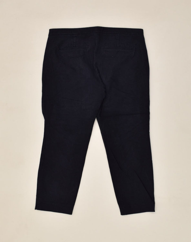 J. CREW Womens Slim Casual Trousers US 6 Medium W28 L24 Navy Blue Cotton | Vintage J. Crew | Thrift | Second-Hand J. Crew | Used Clothing | Messina Hembry 