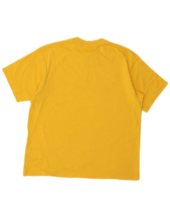 Adidas Mens Humanrace T-Shirt Top Medium Yellow Cotton