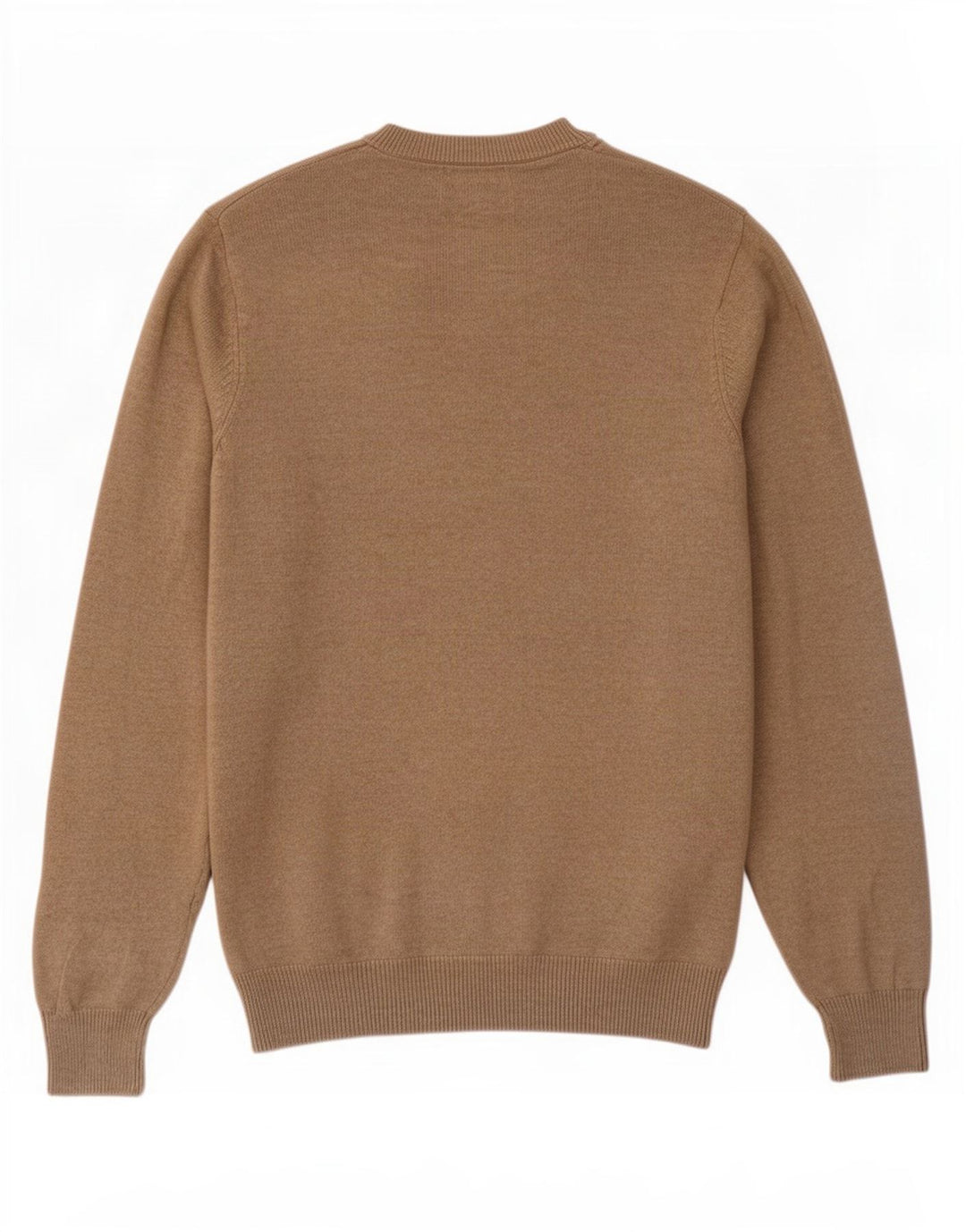 Marks & Spencer Mens V-Neck Jumper Sweater XS Beige Cotton
