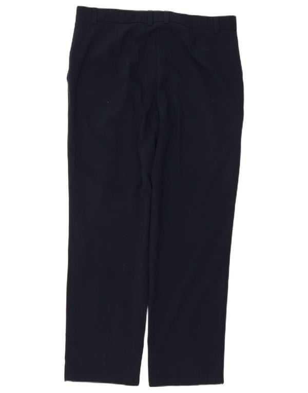 Marks & Spencer Womens Casual Trousers UK 12 Medium W32 L28 Navy Blue