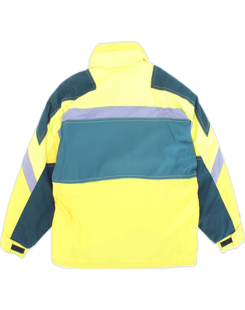 COLMAR Mens Hooded Windbreaker Jacket IT 46 Medium Yellow Colourblock | Vintage Colmar | Thrift | Second-Hand Colmar | Used Clothing | Messina Hembry 