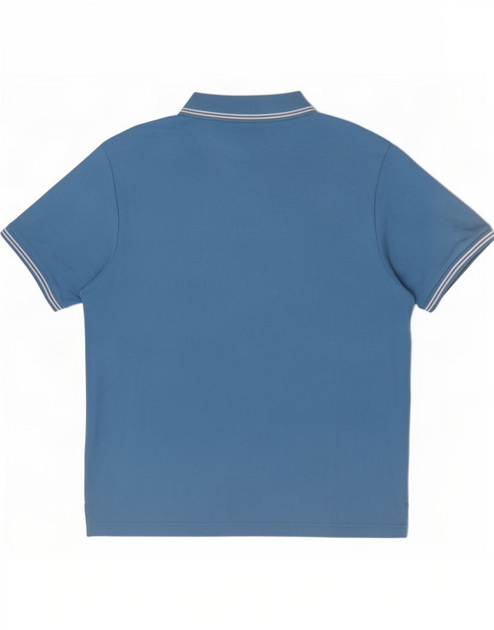 Champion Mens Easy Fit Polo Shirt Large Blue Cotton