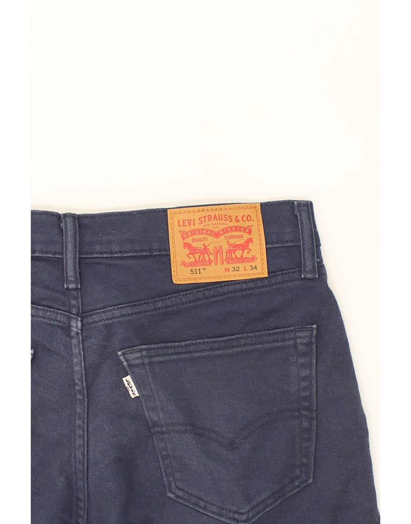 LEVI'S Mens 511 Slim Jeans W32 L34 Navy Blue Cotton | Vintage Levi's | Thrift | Second-Hand Levi's | Used Clothing | Messina Hembry 