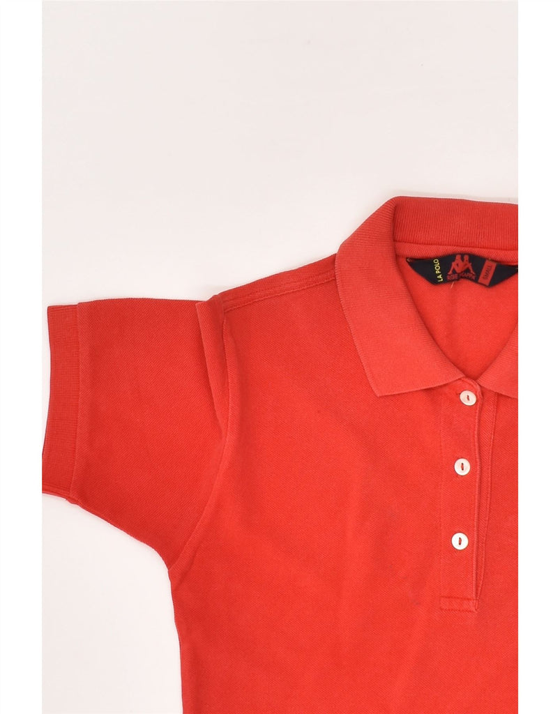 KAPPA Womens Polo Shirt UK 8 Small Red Cotton | Vintage Kappa | Thrift | Second-Hand Kappa | Used Clothing | Messina Hembry 