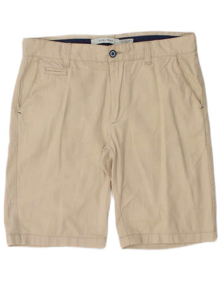 Zara Mens Chino Shorts EU 40 Medium W31 Beige