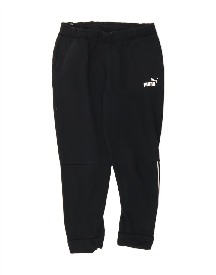 PUMA Womens Graphic Tracksuit Trousers Joggers UK 12 Medium Black Vintage Puma and Second-Hand Puma from Messina Hembry 