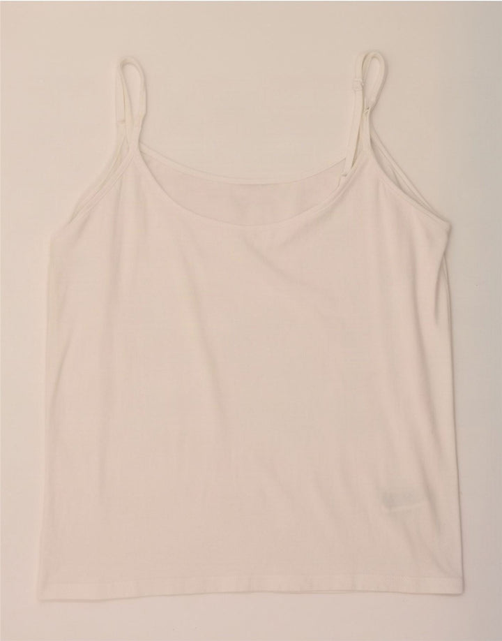 Fat Face Womens Cami Top UK 14 Large White Cotton