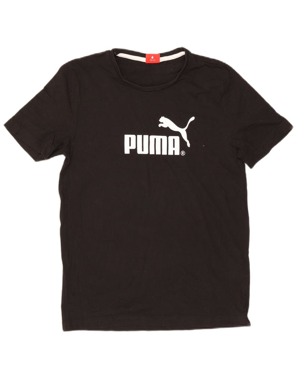 Puma Mens Graphic T-Shirt Top Small Black Cotton