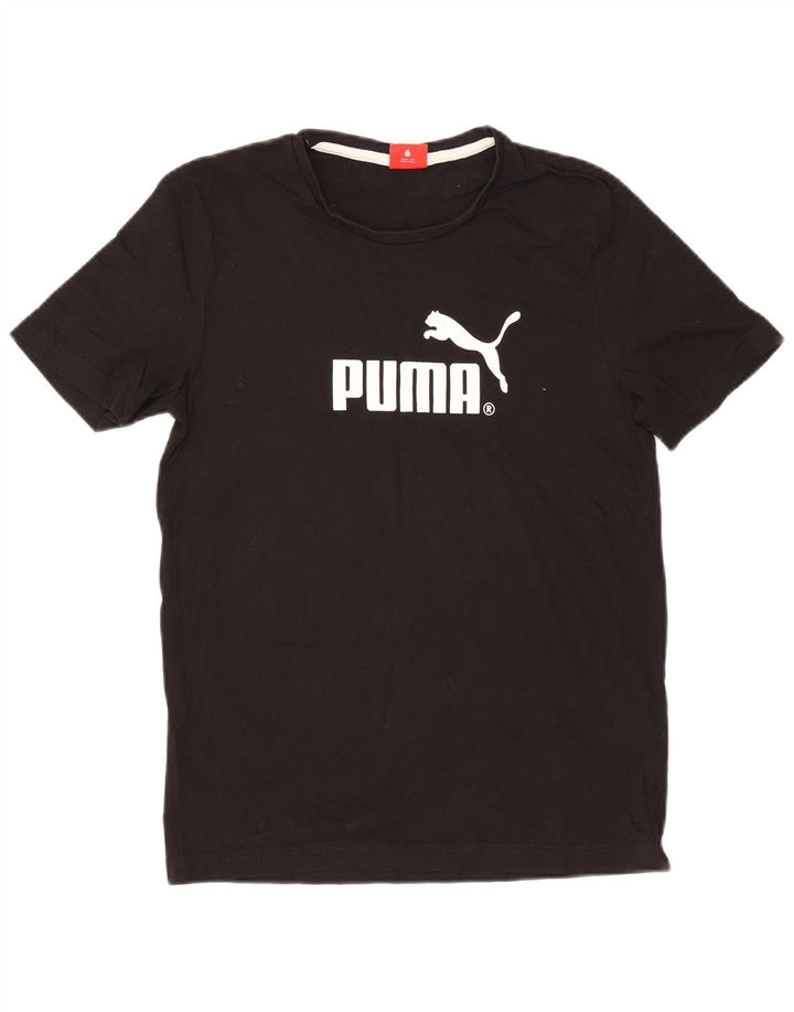 Puma Mens Graphic T-Shirt Top Small Black Cotton