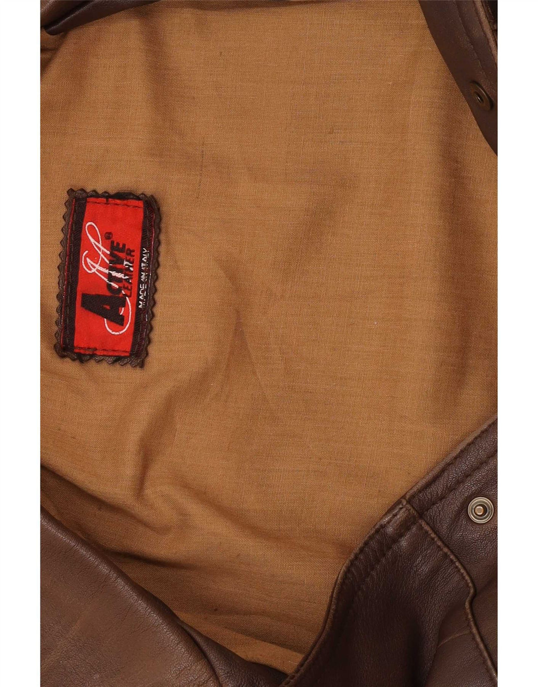 Vintage Mens Leather Jacket UK 38 Medium Brown