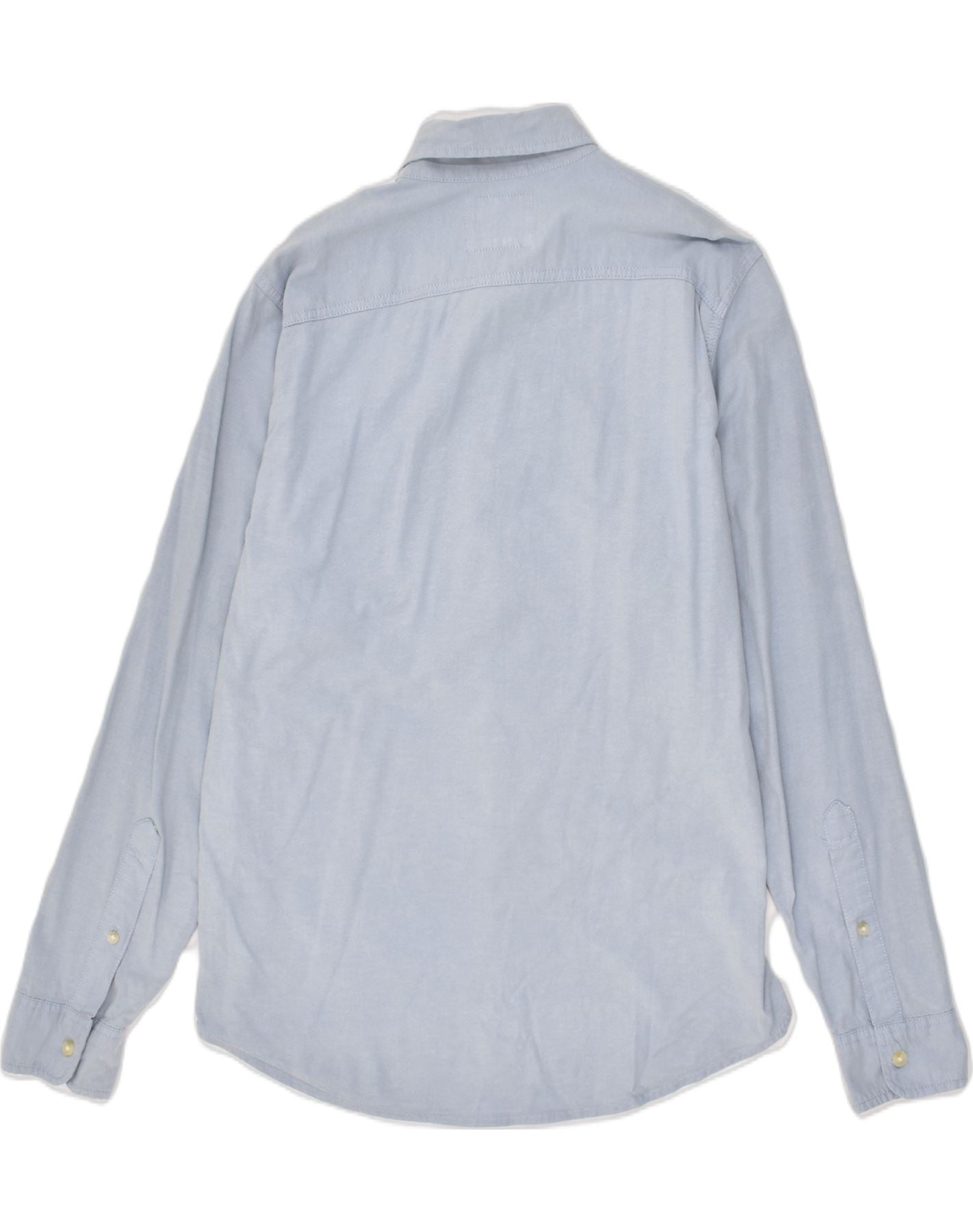 HOLLISTER Mens Stretch Shirt Large Blue Cotton, Vintage & Second-Hand  Clothing Online