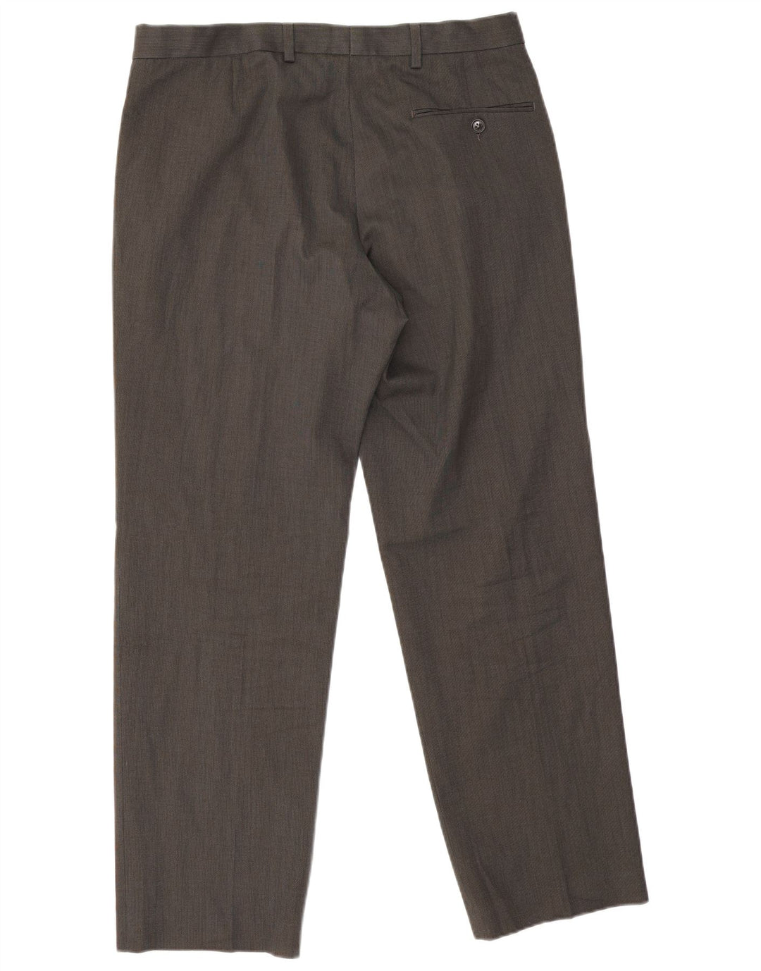 Marks & Spencer Mens Straight Regular Suit Trousers W34 L29 Grey Polyester
