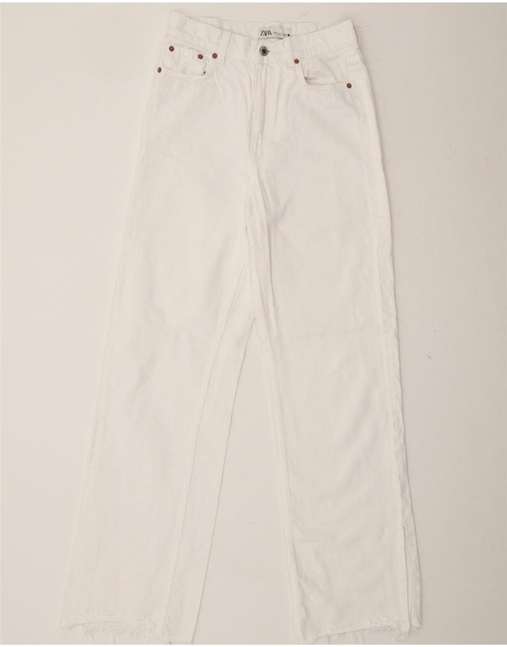 ZARA Womens Straight Jeans EU 36 XS W26 L31 White Vintage Zara and Second-Hand Zara from Messina Hembry 