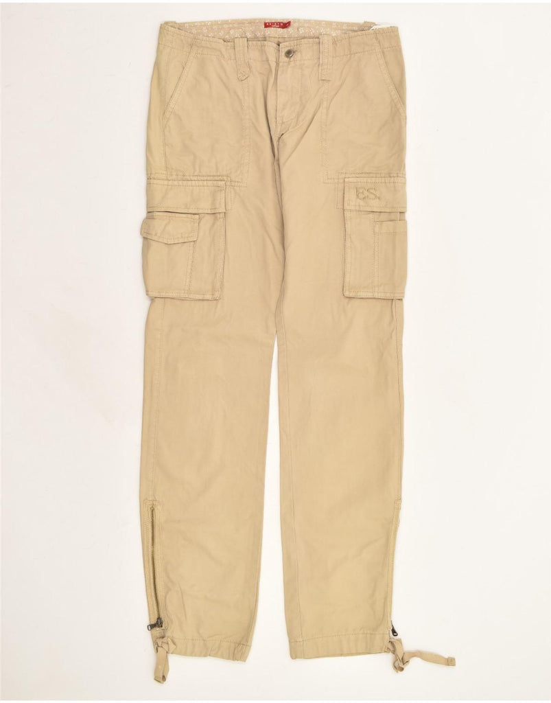 CONBIPEL Womens Straight Cargo Trousers IT 44 Medium W34 L34 Beige Cotton | Vintage Conbipel | Thrift | Second-Hand Conbipel | Used Clothing | Messina Hembry 