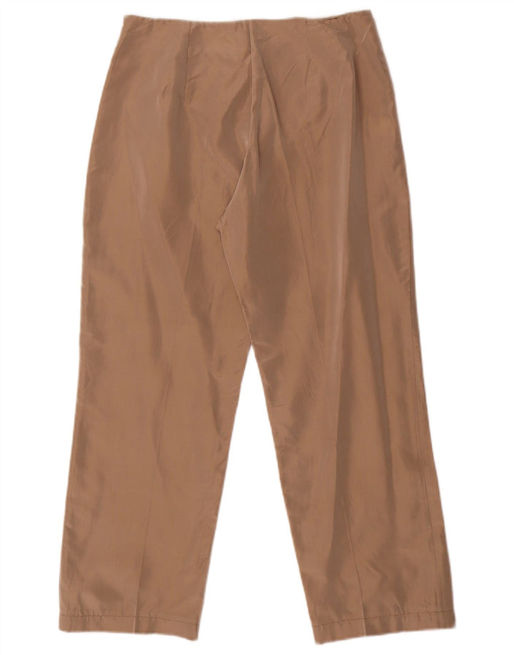 Trussardi Womens Straight Cropped Trousers IT 42 Medium W26 L24 Beige