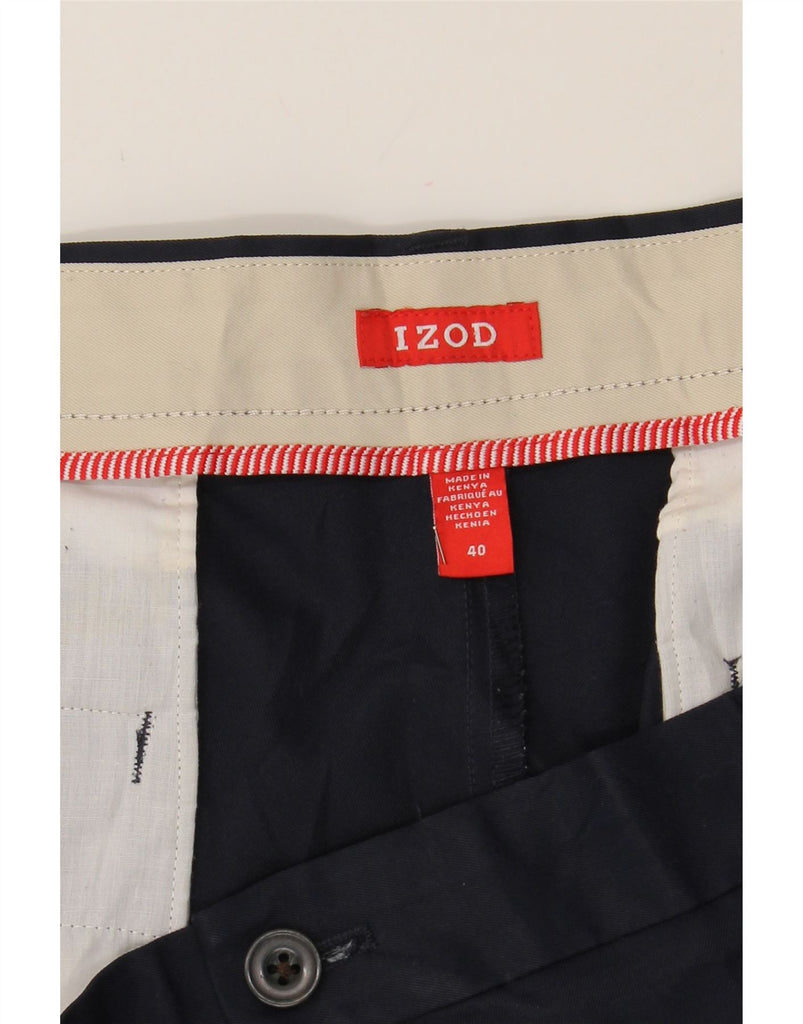 IZOD Mens Chino Shorts W40 XL Navy Blue Polyester Vintage Izod and Second-Hand Izod from Messina Hembry 