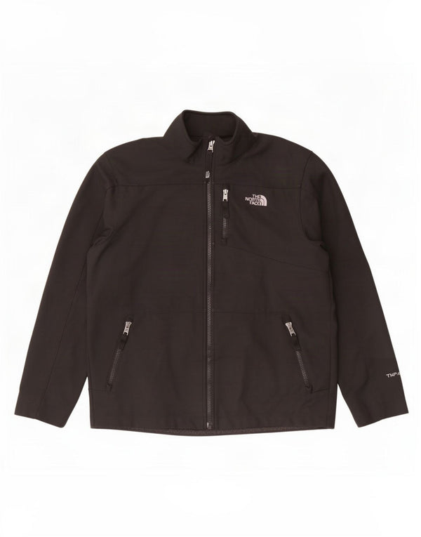 The North Face Boys Tracksuit Top Jacket 11-12 Years Large Black Polyester