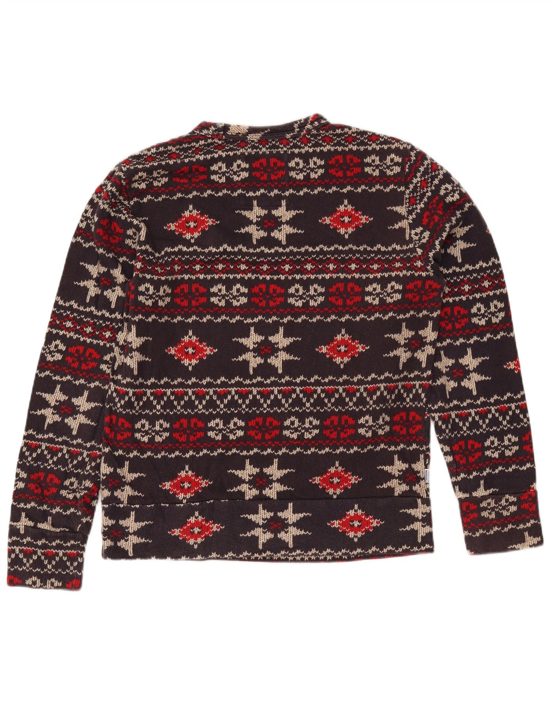 FRANKLIN MARSHALL Womens Graphic Sweatshirt Jumper UK 10 Small Brown