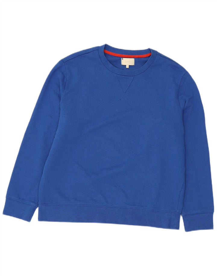 VINTAGE Mens Sweatshirt Jumper Large Blue Cotton