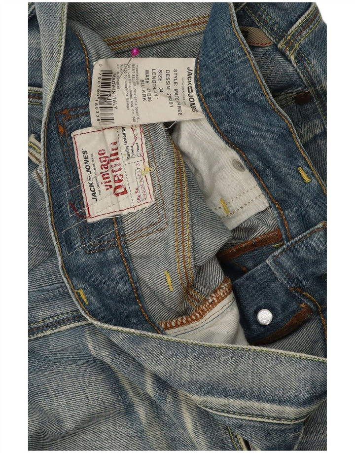 Jack & Jones Mens Loose Jeans W34 L34 Blue Cotton