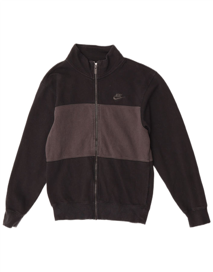Nike Mens Tracksuit Top Jacket XS Black Colourblock Cotton
