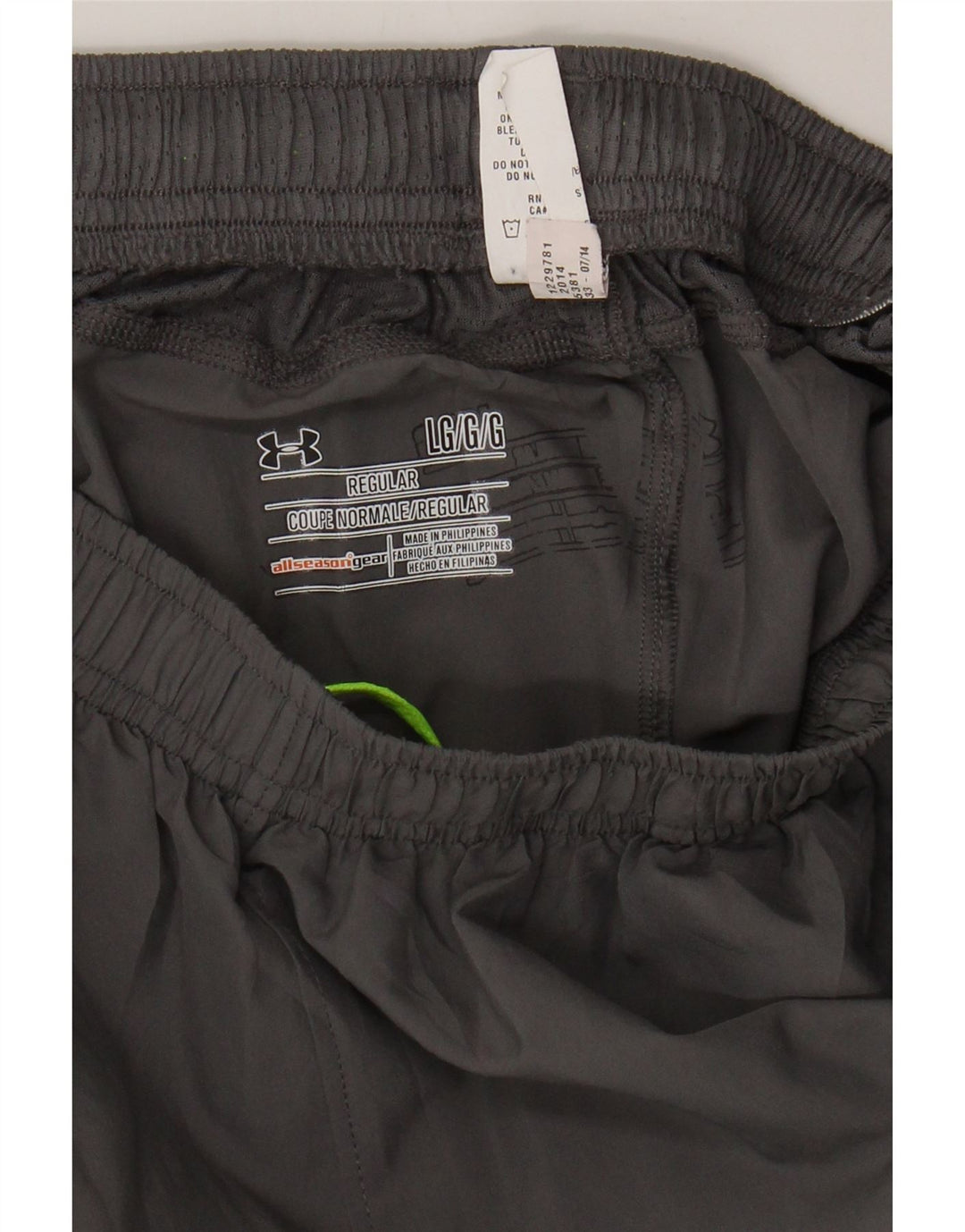UNDER ARMOUR Mens Graphic Tracksuit Trousers Large Grey Polyester Vintage Under Armour and Second-Hand Under Armour from Messina Hembry 
