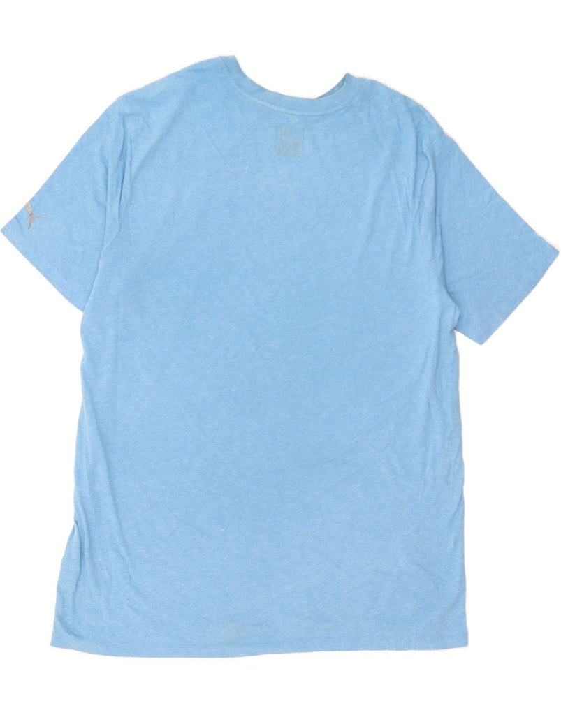PUMA Mens Graphic T-Shirt Top Large Blue Polyester Vintage Puma and Second-Hand Puma from Messina Hembry 