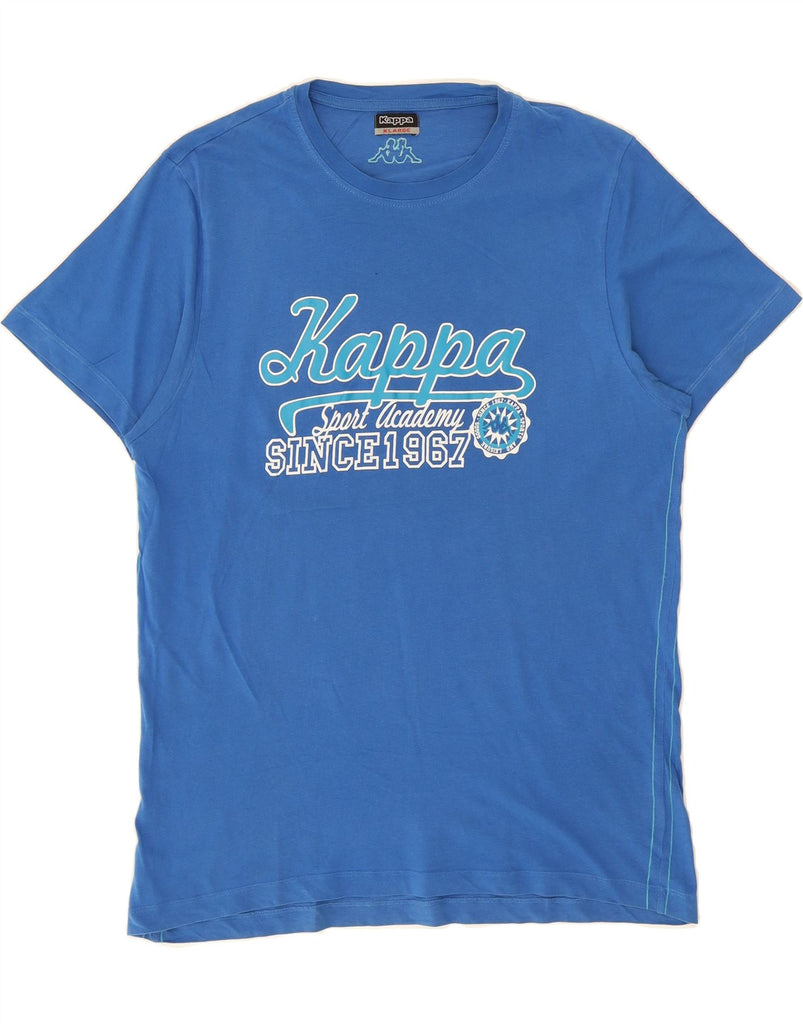 KAPPA Mens Graphic T-Shirt Top XL Blue Cotton Vintage Kappa and Second-Hand Kappa from Messina Hembry 