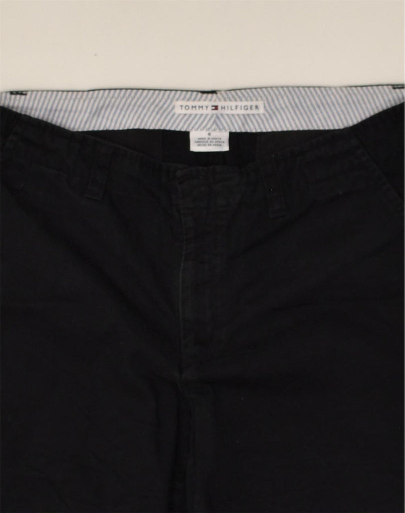 TOMMY HILFIGER Womens Straight Chino Trousers US 6 Medium W32 L32 Black | Vintage Tommy Hilfiger | Thrift | Second-Hand Tommy Hilfiger | Used Clothing | Messina Hembry 