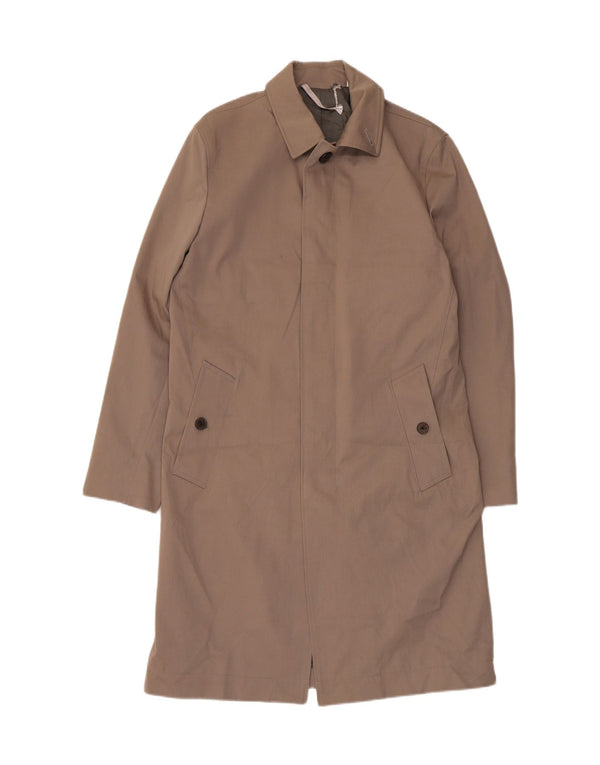 Marks & Spencer Mens Autograph Overcoat UK 36 Small Beige Cotton