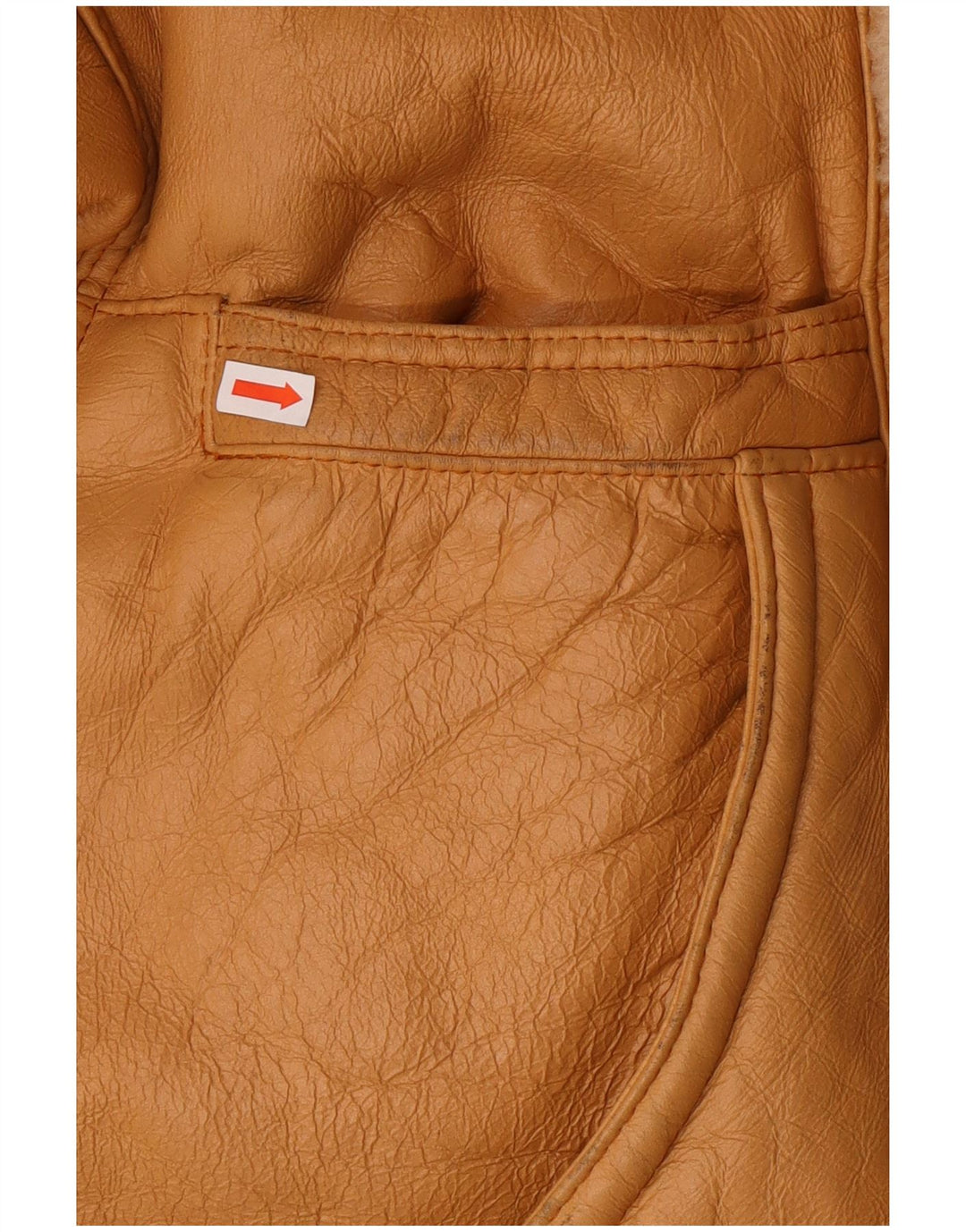 Vintage Mens Shearling Jacket IT 52 XL Brown Shearling