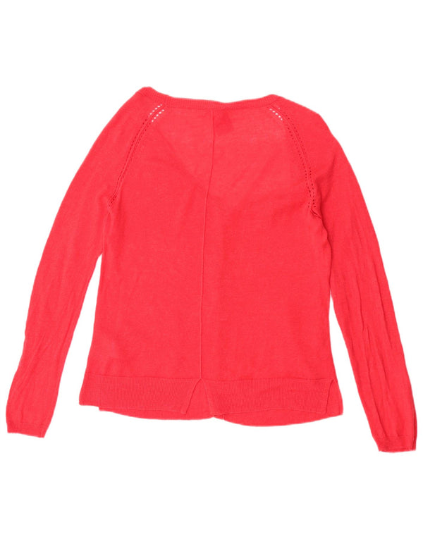 White Stuff Womens Cardigan Sweater UK 12 Medium Red Linen