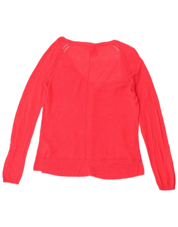 White Stuff Womens Cardigan Sweater UK 12 Medium Red Linen